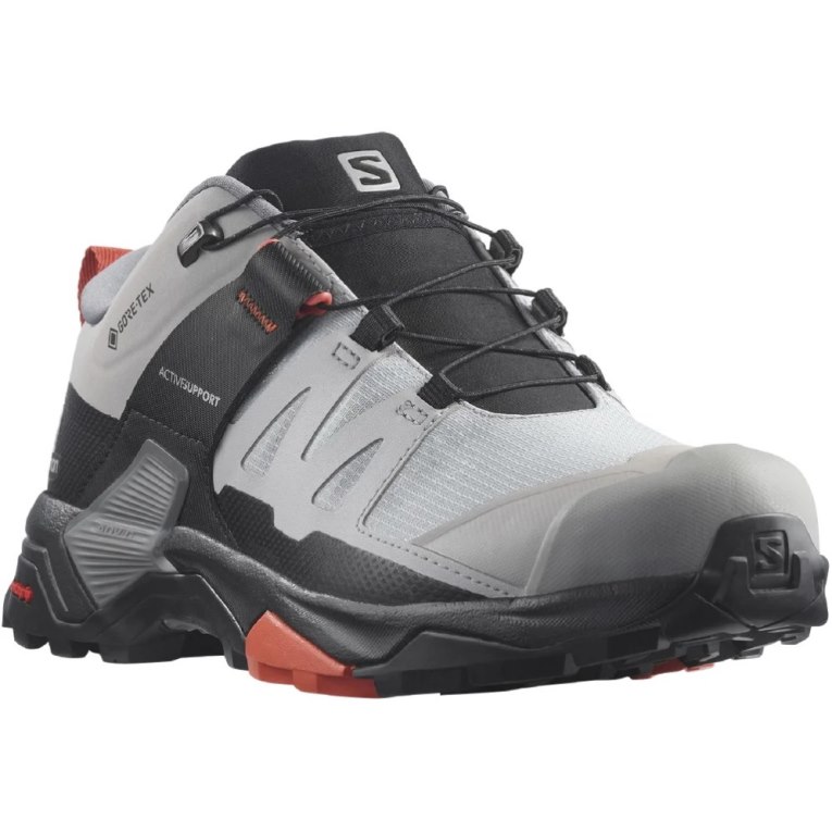 Light Grey / Black Salomon X Ultra 4 Wide GTX Women's Hiking Shoes | PH 13782Q